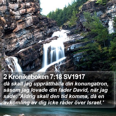 2 Krönikeboken 7:18 SV1917 Bible Verse Image