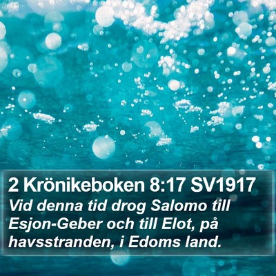 2 Krönikeboken 8:17 SV1917 Bible Verse Image