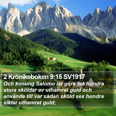 2 Krönikeboken 9:15 SV1917 Bible Verse Image