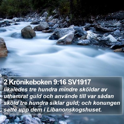 2 Krönikeboken 9:16 SV1917 Bible Verse Image