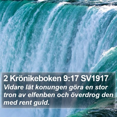 2 Krönikeboken 9:17 SV1917 Bible Verse Image