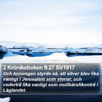 2 Krönikeboken 9:27 SV1917 Bible Verse Image