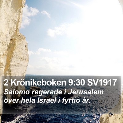 2 Krönikeboken 9:30 SV1917 Bible Verse Image