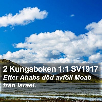 2 Kungaboken 1:1 SV1917 Bible Verse Image