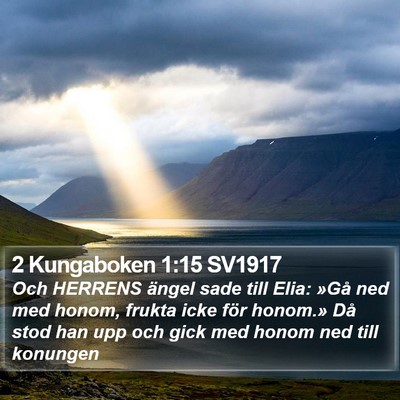 2 Kungaboken 1:15 SV1917 Bible Verse Image