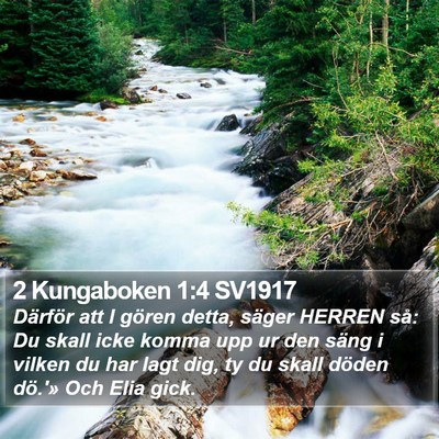 2 Kungaboken 1:4 SV1917 Bible Verse Image