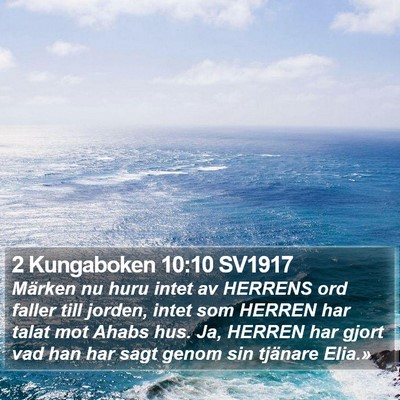2 Kungaboken 10:10 SV1917 Bible Verse Image