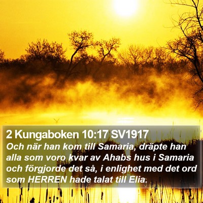 2 Kungaboken 10:17 SV1917 Bible Verse Image