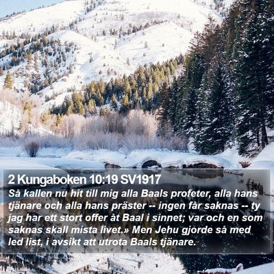 2 Kungaboken 10:19 SV1917 Bible Verse Image