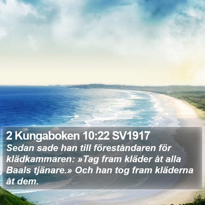 2 Kungaboken 10:22 SV1917 Bible Verse Image