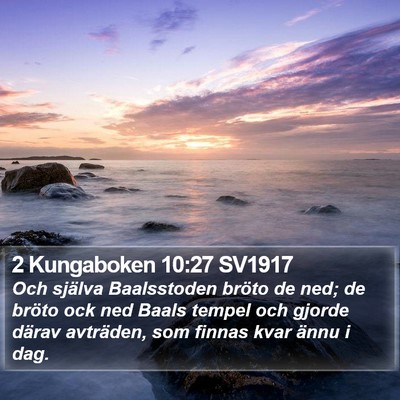 2 Kungaboken 10:27 SV1917 Bible Verse Image