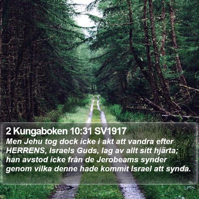 2 Kungaboken 10:31 SV1917 Bible Verse Image
