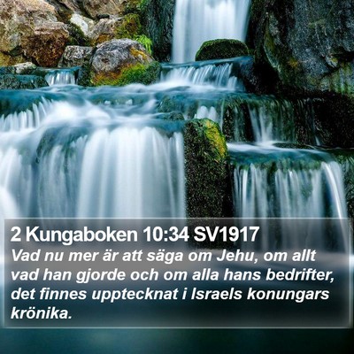 2 Kungaboken 10:34 SV1917 Bible Verse Image