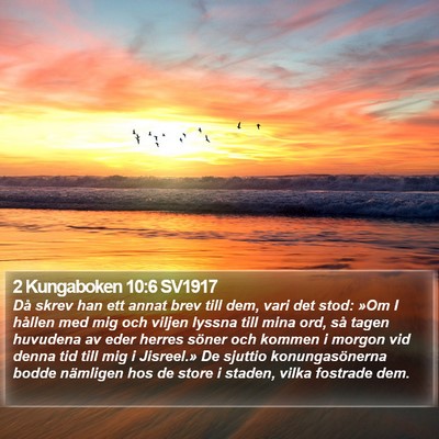 2 Kungaboken 10:6 SV1917 Bible Verse Image