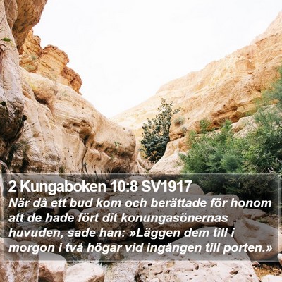 2 Kungaboken 10:8 SV1917 Bible Verse Image