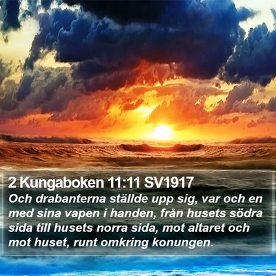 2 Kungaboken 11:11 SV1917 Bible Verse Image