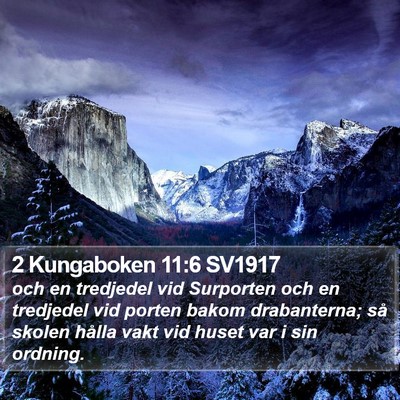 2 Kungaboken 11:6 SV1917 Bible Verse Image