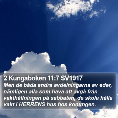 2 Kungaboken 11:7 SV1917 Bible Verse Image