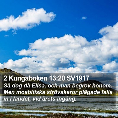 2 Kungaboken 13:20 SV1917 Bible Verse Image