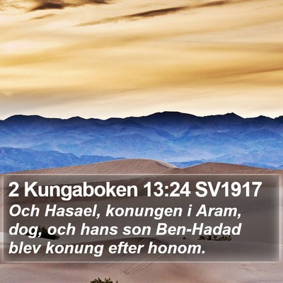 2 Kungaboken 13:24 SV1917 Bible Verse Image