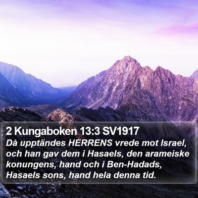 2 Kungaboken 13:3 SV1917 Bible Verse Image