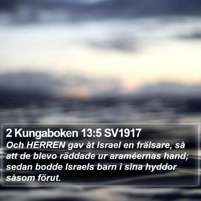 2 Kungaboken 13:5 SV1917 Bible Verse Image
