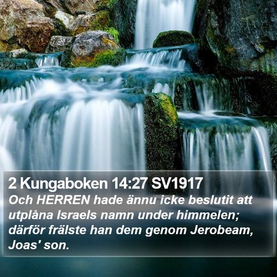 2 Kungaboken 14:27 SV1917 Bible Verse Image