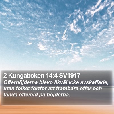 2 Kungaboken 14:4 SV1917 Bible Verse Image
