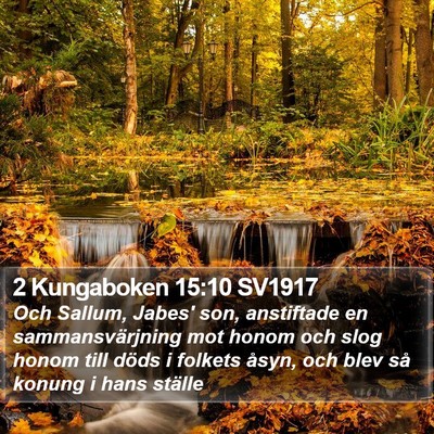 2 Kungaboken 15:10 SV1917 Bible Verse Image