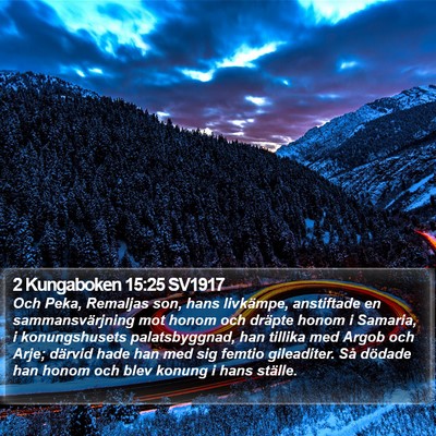 2 Kungaboken 15:25 SV1917 Bible Verse Image