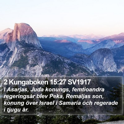 2 Kungaboken 15:27 SV1917 Bible Verse Image
