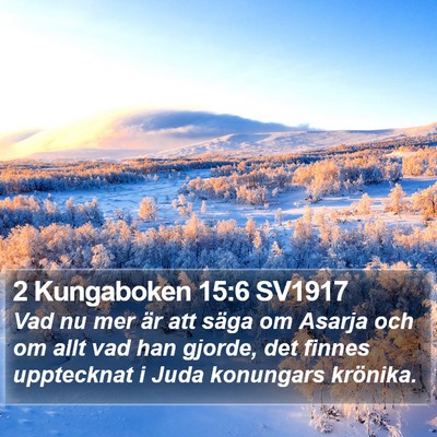 2 Kungaboken 15:6 SV1917 Bible Verse Image