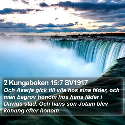 2 Kungaboken 15:7 SV1917 Bible Verse Image