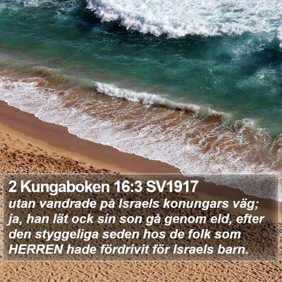2 Kungaboken 16:3 SV1917 Bible Verse Image