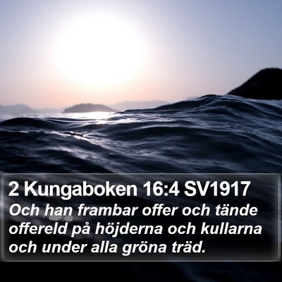 2 Kungaboken 16:4 SV1917 Bible Verse Image