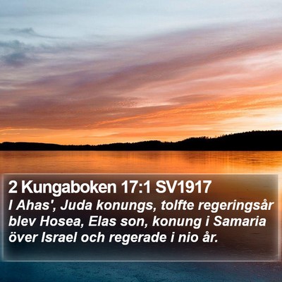 2 Kungaboken 17:1 SV1917 Bible Verse Image