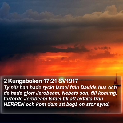 2 Kungaboken 17:21 SV1917 Bible Verse Image