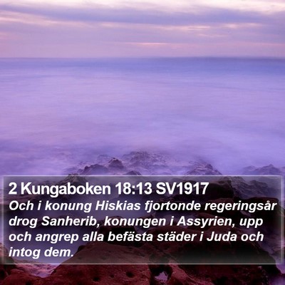 2 Kungaboken 18:13 SV1917 Bible Verse Image