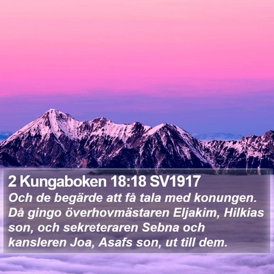 2 Kungaboken 18:18 SV1917 Bible Verse Image