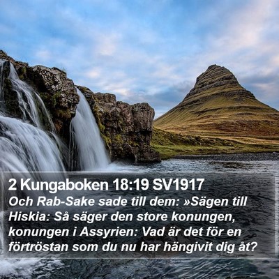 2 Kungaboken 18:19 SV1917 Bible Verse Image