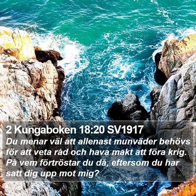 2 Kungaboken 18:20 SV1917 Bible Verse Image