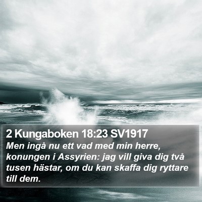 2 Kungaboken 18:23 SV1917 Bible Verse Image