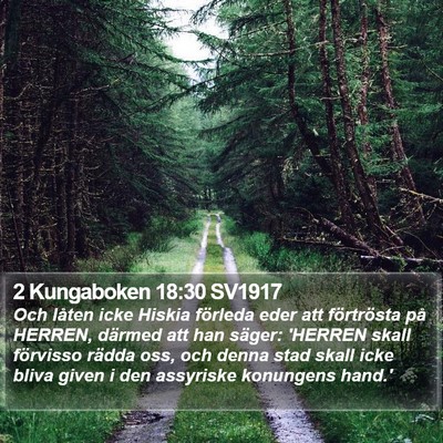 2 Kungaboken 18:30 SV1917 Bible Verse Image
