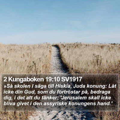 2 Kungaboken 19:10 SV1917 Bible Verse Image