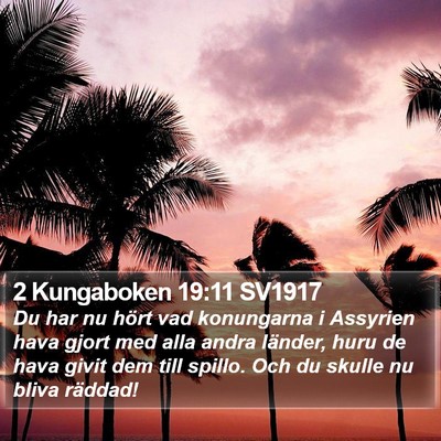 2 Kungaboken 19:11 SV1917 Bible Verse Image