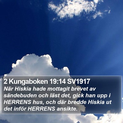 2 Kungaboken 19:14 SV1917 Bible Verse Image