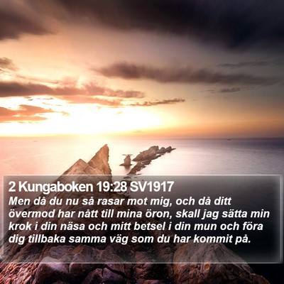 2 Kungaboken 19:28 SV1917 Bible Verse Image