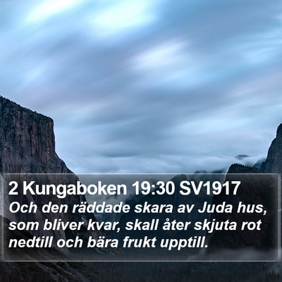 2 Kungaboken 19:30 SV1917 Bible Verse Image