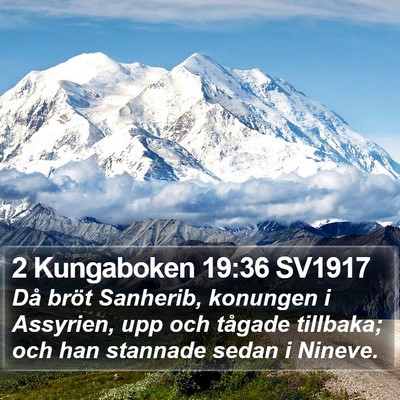 2 Kungaboken 19:36 SV1917 Bible Verse Image
