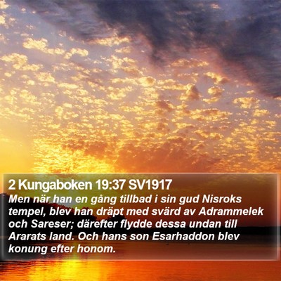 2 Kungaboken 19:37 SV1917 Bible Verse Image